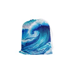 Tsunami Tidal Wave Ocean Waves Sea Nature Water 3 Drawstring Pouch (small) by Jancukart