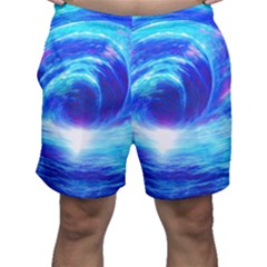 Tsunami Waves Ocean Sea Nautical Nature Water Art Work Men s Shorts