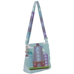 Amsterdam Landmark Landscape Zipper Messenger Bag by Sudheng