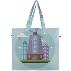 Amsterdam Landmark Landscape Canvas Travel Bag