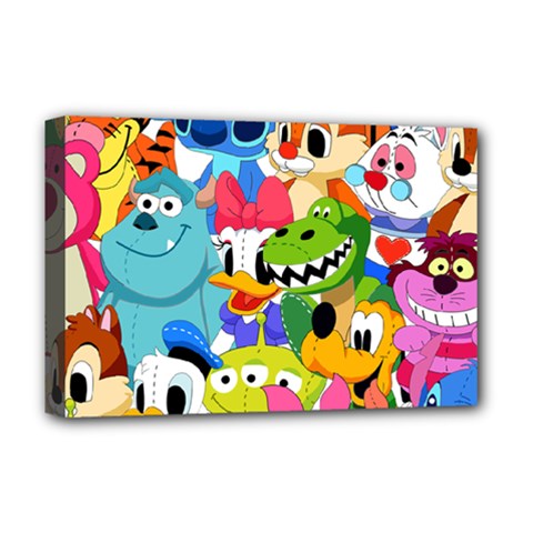 Illustration Cartoon Character Animal Cute Deluxe Canvas 18  X 12  (stretched) by Sudheng