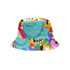 Illustration Cartoon Character Animal Cute Inside Out Bucket Hat (kids) by Sudheng