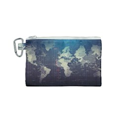 Vintage World Map Illustration Artwork Water Drop Digital Art Arts Canvas Cosmetic Bag (small) by Sudheng