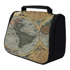 Vintage World Map Full Print Travel Pouch (small)