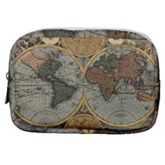 Vintage World Map Make Up Pouch (small)