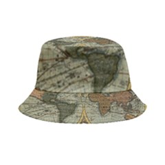 Vintage World Map Inside Out Bucket Hat by Sudheng