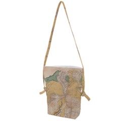 Vintage World Map Physical Geography Folding Shoulder Bag