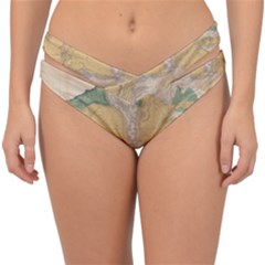 Vintage World Map Physical Geography Double Strap Halter Bikini Bottoms by Sudheng