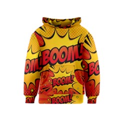 Explosion Boom Pop Art Style Kids  Pullover Hoodie by Sudheng