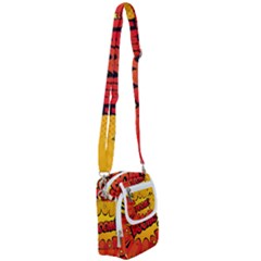 Explosion Boom Pop Art Style Shoulder Strap Belt Bag by Sudheng