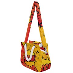 Explosion Boom Pop Art Style Rope Handles Shoulder Strap Bag by Sudheng