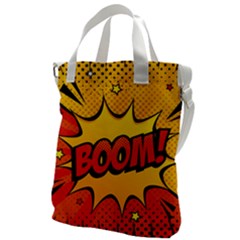 Explosion Boom Pop Art Style Canvas Messenger Bag by Sudheng