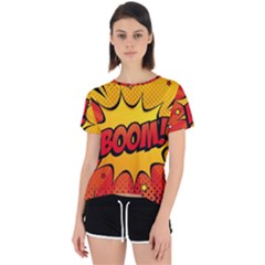 Explosion Boom Pop Art Style Open Back Sport Tee by Sudheng