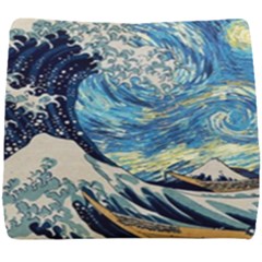 Starry Night Hokusai Van Gogh The Great Wave Off Kanagawa Seat Cushion