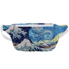 Starry Night Hokusai Van Gogh The Great Wave Off Kanagawa Waist Bag 