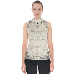 Astronomy Vintage Mock Neck Shell Top by ConteMonfrey