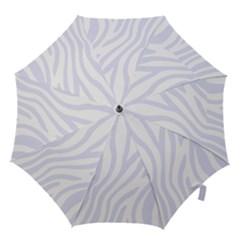 Grey Zebra Vibes Animal Print  Hook Handle Umbrellas (large) by ConteMonfrey