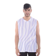 Grey Zebra Vibes Animal Print  Men s Basketball Tank Top by ConteMonfrey