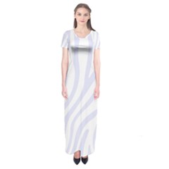 Grey Zebra Vibes Animal Print  Short Sleeve Maxi Dress