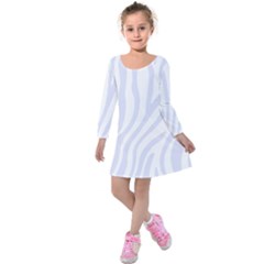 Grey Zebra Vibes Animal Print  Kids  Long Sleeve Velvet Dress by ConteMonfrey