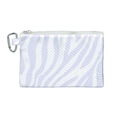 Grey Zebra Vibes Animal Print  Canvas Cosmetic Bag (medium) by ConteMonfrey