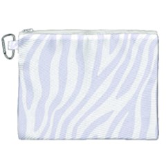 Grey Zebra Vibes Animal Print  Canvas Cosmetic Bag (xxl) by ConteMonfrey