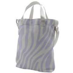 Grey Zebra Vibes Animal Print  Canvas Messenger Bag