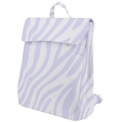 Grey Zebra Vibes Animal Print  Flap Top Backpack by ConteMonfrey
