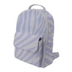 Grey Zebra Vibes Animal Print  Flap Pocket Backpack (large) by ConteMonfrey