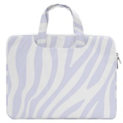 Grey Zebra Vibes Animal Print  Macbook Pro 13  Double Pocket Laptop Bag by ConteMonfrey