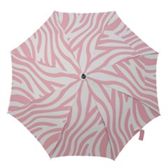 Pink Zebra Vibes Animal Print  Hook Handle Umbrellas (small) by ConteMonfrey