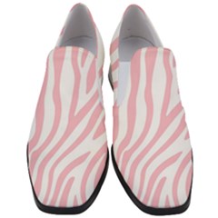 Pink Zebra Vibes Animal Print  Women Slip On Heel Loafers by ConteMonfrey
