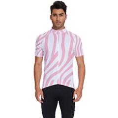 Pink Zebra Vibes Animal Print  Men s Short Sleeve Cycling Jersey by ConteMonfrey