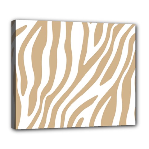 Brown Zebra Vibes Animal Print  Deluxe Canvas 24  X 20  (stretched) by ConteMonfrey