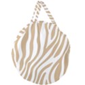 Brown Zebra Vibes Animal Print  Giant Round Zipper Tote View1