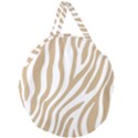 Brown Zebra Vibes Animal Print  Giant Round Zipper Tote View2