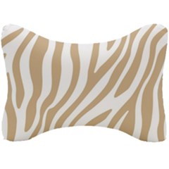 Brown Zebra Vibes Animal Print  Seat Head Rest Cushion by ConteMonfrey