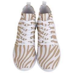Brown Zebra Vibes Animal Print  Men s Lightweight High Top Sneakers by ConteMonfrey