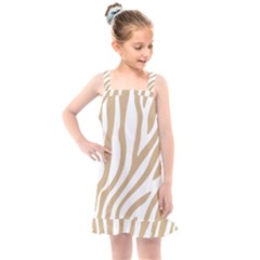 Brown Zebra Vibes Animal Print  Kids  Overall Dress by ConteMonfrey