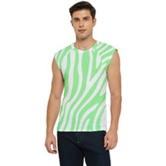 Green Zebra Vibes Animal Print  Men s Raglan Cap Sleeve Tee