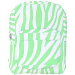 Green Zebra Vibes Animal Print  Full Print Backpack