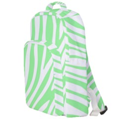 Green Zebra Vibes Animal Print  Double Compartment Backpack