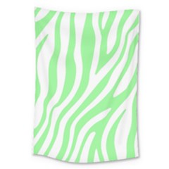 Green Zebra Vibes Animal Print  Large Tapestry by ConteMonfrey
