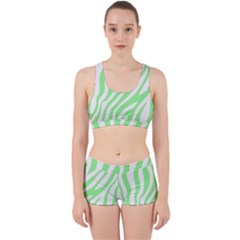 Green Zebra Vibes Animal Print  Work It Out Gym Set by ConteMonfrey