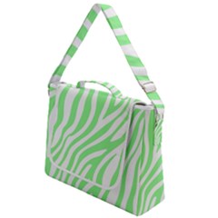 Green Zebra Vibes Animal Print  Box Up Messenger Bag by ConteMonfrey