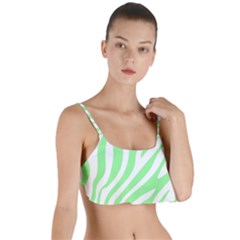 Green Zebra Vibes Animal Print  Layered Top Bikini Top  by ConteMonfrey