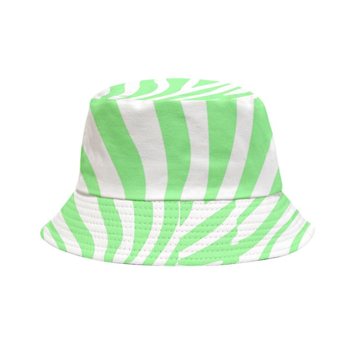 Green Zebra Vibes Animal Print  Inside Out Bucket Hat