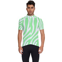Green Zebra Vibes Animal Print  Men s Short Sleeve Cycling Jersey by ConteMonfrey