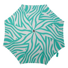 Blue Zebra Vibes Animal Print   Hook Handle Umbrellas (large) by ConteMonfrey