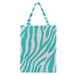 Blue Zebra Vibes Animal Print   Classic Tote Bag by ConteMonfrey